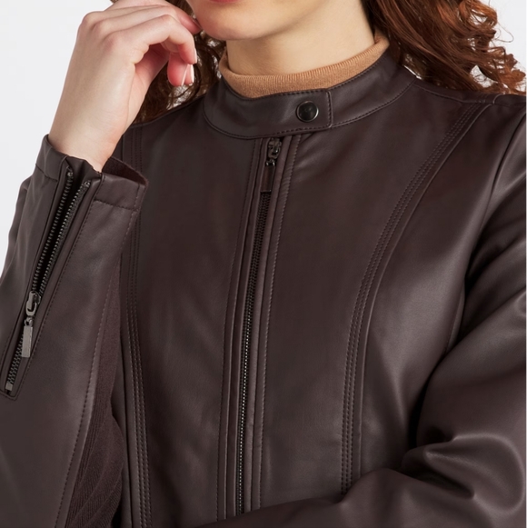 Moto Jacket Faux Leather - Picture 9 of 11